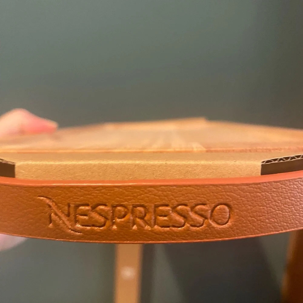 NIB Nespresso Coffee Barista Wood Tray